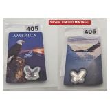 America Colorized .999 Fine Silver Eagle COA