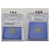 1943 ICG Genuine Steel Cent Blue Core Slab