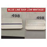 Blue Line Flag Silver Bar Low Mintage .999 Fine