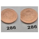Crescent City Debt Slavery Round Copper .999