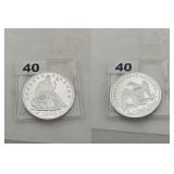 1854 Seated Liberty Proof Silver Round .999