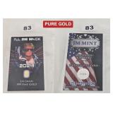 Donald Trump 2024 JM Mint .999 Fine Gold Card
