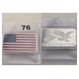 American Flag Eagle .999 Fine Silver Bar Bullion