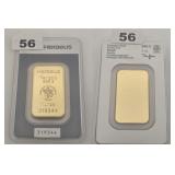 Heraeus 1 oz Gold Bar 999.9 Fine Gold in Assay