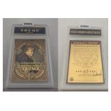 Donald Trump 2024 Presidents Gold Card Slab