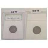 1938 LINCOLN WHEAT CENT COPPER INB SLABBED