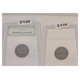 1954 Jefferson Nickel INB Slabbed Copper Coin