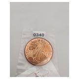 Walking Liberty One Ounce Copper Round $130