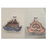 RMS Titanic Ship Five AVDP .999 Copper Round