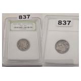 Vintage Indian Head Buffalo Nickel INB Slabbed