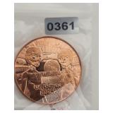 Alien We Will Be Back Copper Round Coin $130