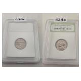 1958 Jefferson Nickel INB Green Label Grade