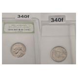 1985-P Jefferson Nickel BU INB Green Slabbed