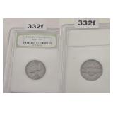 1957 JEFFERSON NICKEL UNCIRCULATED INB SLAB