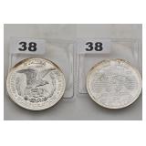 1974 World Trade Commerce .999 Pure Silver Round