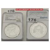 2020 Philadelphia MS69 Silver Eagle NGC Slab