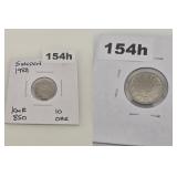 1988 Sweden 10 Ore Copper-Nickel Coin KM# 850
