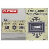 99.9 Pure Platinum American Certified Bullion