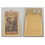 2025 Oklahoma 2 Goldback 1/500 Troy Oz 24K Gold