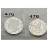 Morgan Design .999 Fine Silver Bullion Round