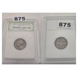 1954 Jefferson Nickel INB Slabbed Copper-Nickel
