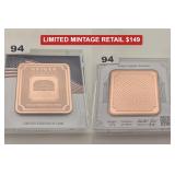Geiger Edelmetalle 100g Copper 999.9 Square Bar