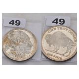 Buffalo Indian Head .999 Fine Silver Round