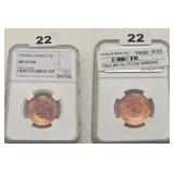 1952-Mo Mexico 5 Centavos Copper NGC MS65 RB