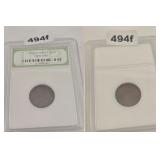 Lincoln Wheat Copper Cent INB Green Holder