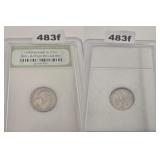 1975-P Roosevelt Dime INB Uncirculated Slabbed