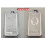 2022 St Helena East India 10 oz Silver Bar .999