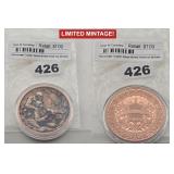 Warmonger Copper Medal .999 Minted Relief low