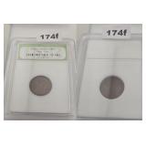1937 Early Lincoln Wheat Copper Penny INB Slab