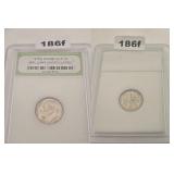 1975-P Roosevelt Dime INB Uncirculated Slabbed