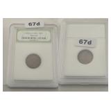 Vintage Copper Lincoln Wheat Cent INB Slabbed