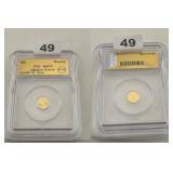 Egyptian Scarab 1/200 Gold Round ICG MS70