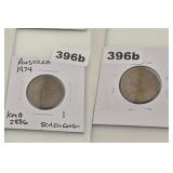 1974 Austria One Schilling Copper-Nickel Coin