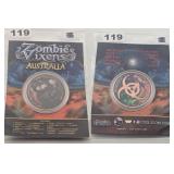 Zombie Vixens Australia Echidna .999 Copper Round