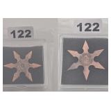 5 Gram .999 Copper Shuriken Ninja Star Coin