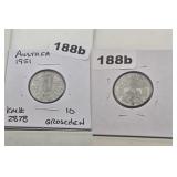 1951 Austria 10 Groschen Aluminum Coin KM2878