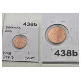 2015 BAHAMAS STARFISH 1 CENT COPPER COIN UNCOf