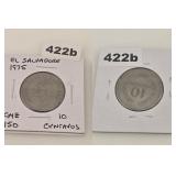 1975 El Salvador 10 Centavos Copper-Nickel Coin