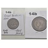 1937 Great Britain George VI Copper Half Penny