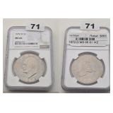 1972-D Eisenhower Ike Dollar NGC MS66 Coin