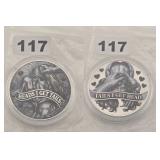 Heads Tails I Get Head Silver Art Round Coin
