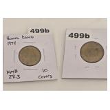 1974 HONG KONG TEN CENTS NICKEL COPPER COIN