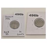 1986 GUYANA 10 CENTS COPPER NICKEL KM# 33 COIN