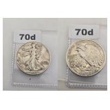 1941 Walking Liberty Silver Half Dollar Coin