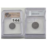 1911 Austria 2 Heller Copper Coin ICG Genuine