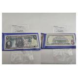 1869 A. Jackson Woodchooper Rainbow $5 Bill